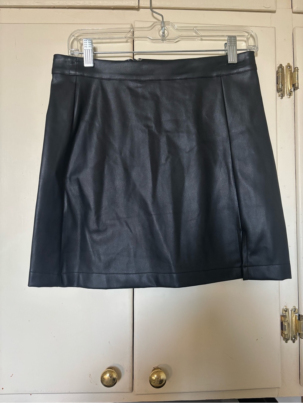 Fate Black Faux Leather Mini Skirt